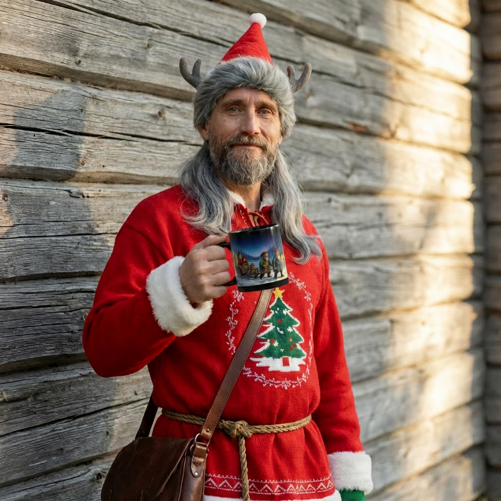 Rekikulkue metsässä - musta muki